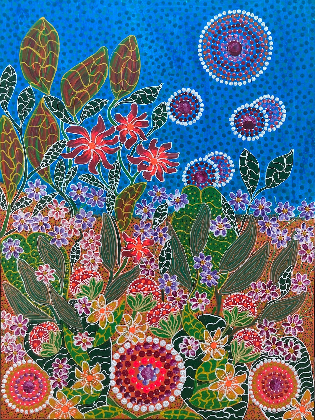 vibrant dot art providing a splash of colour with subtle changing dynamics with varying light.