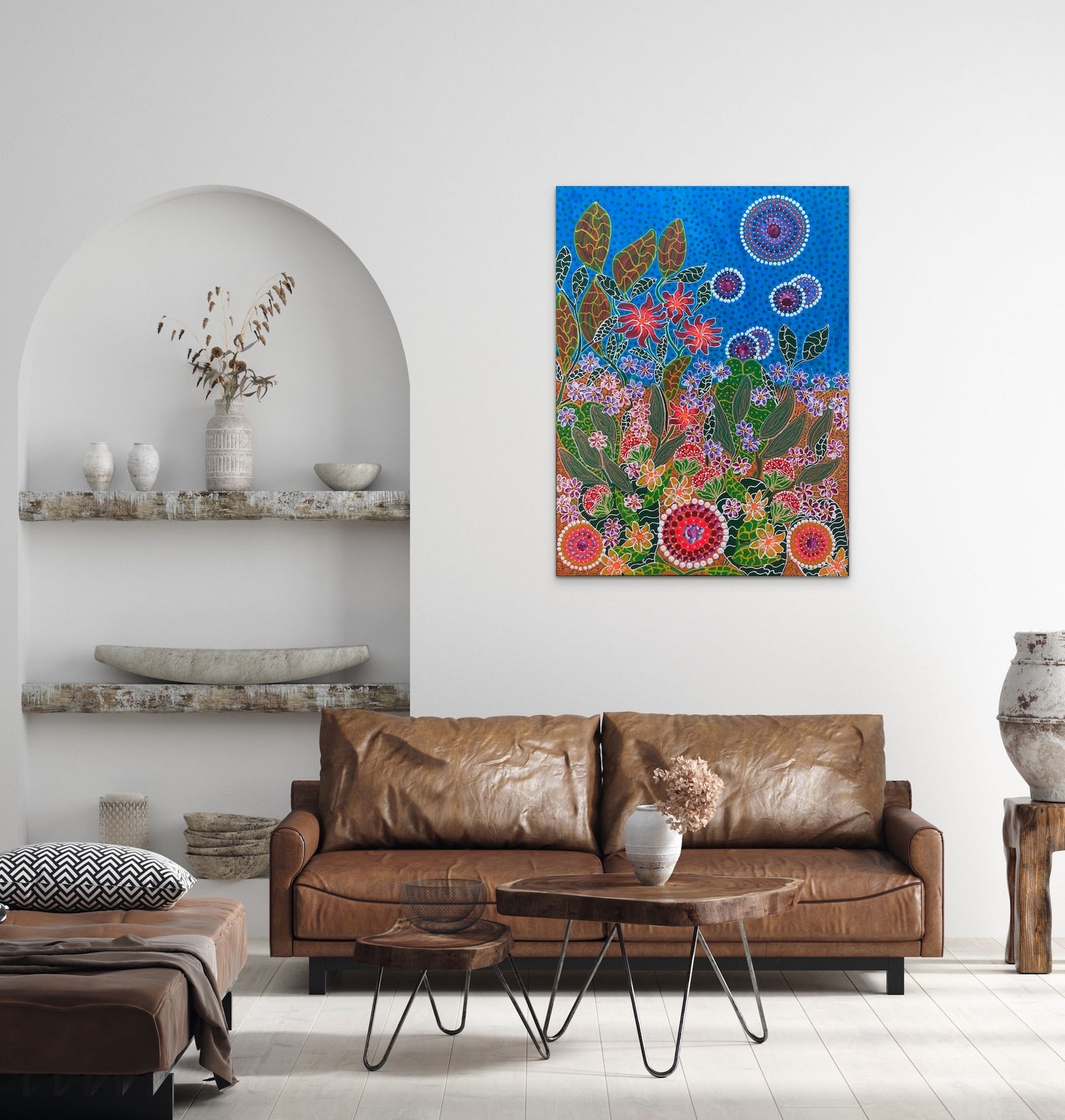 vibrant dot art providing a splash of colour with subtle changing dynamics with varying light.