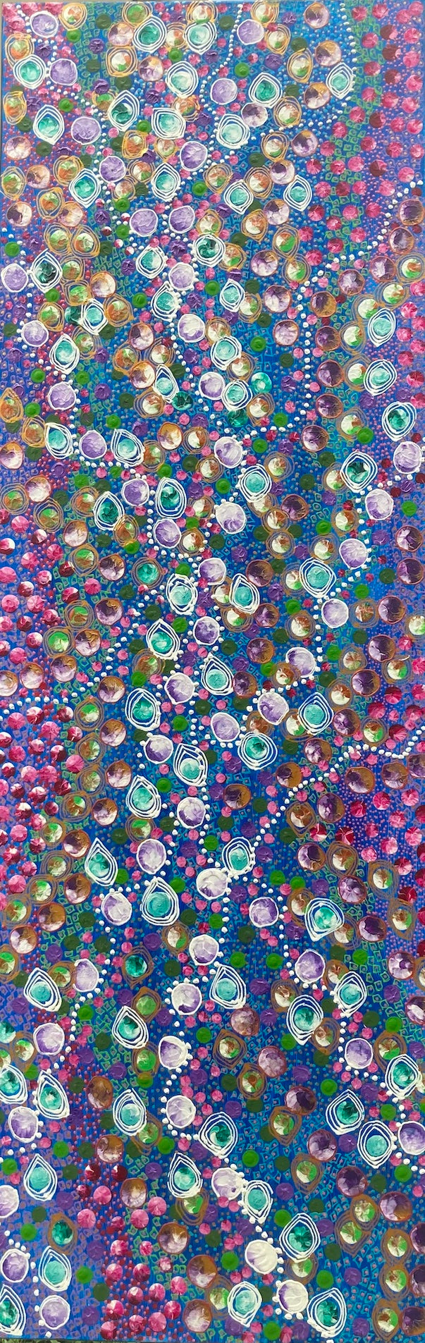 Warm and mood enhancing dot art acrylic painting